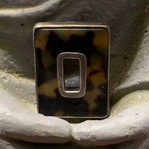 Tortoise Shell and Sterling Silver Pendant